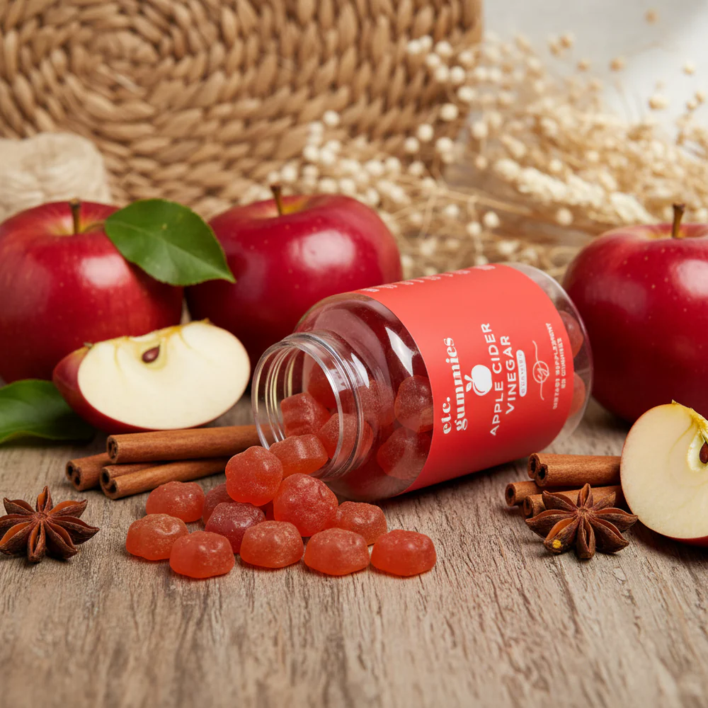 Apple Cider Vinegar Gummies Natural Background